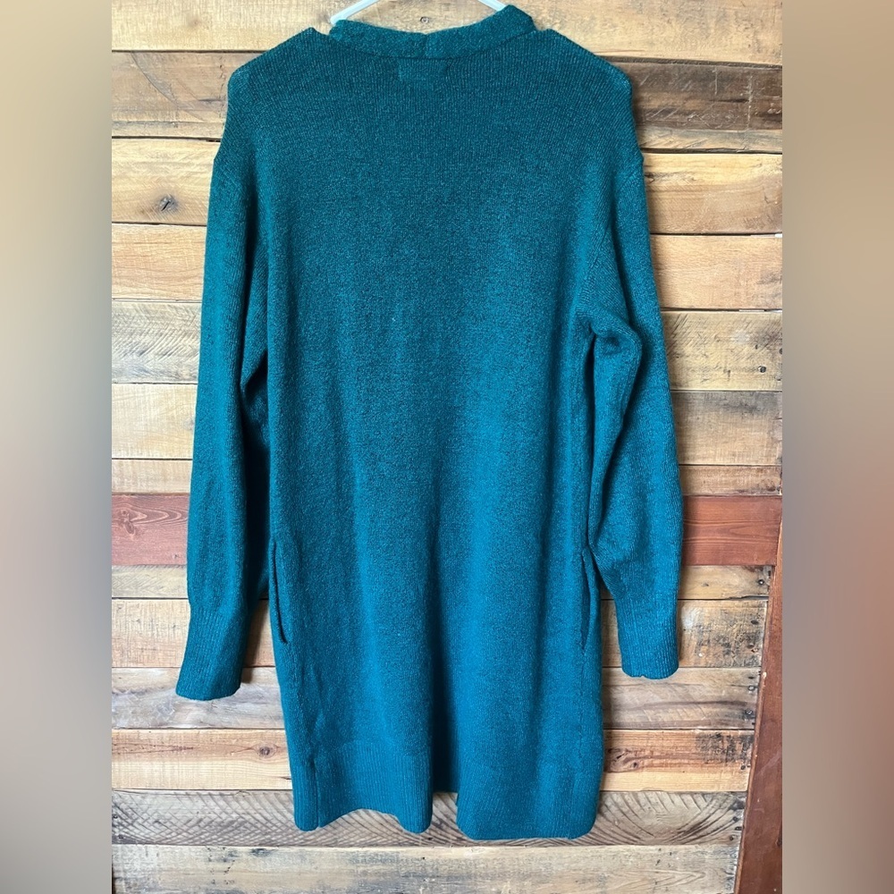 Nine West Teal Open-Front Sweater Cardigan - Picture 7 of 7